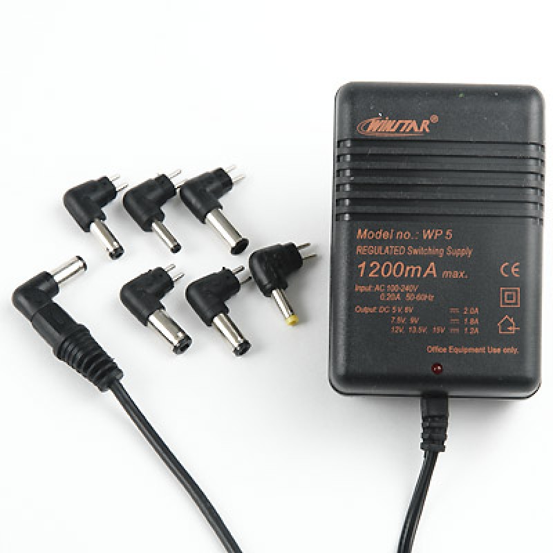 1200mA 交/ 直流電源轉接器