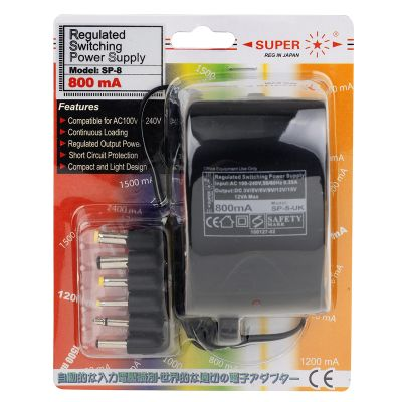 800mA 交/ 直流電源轉接器
