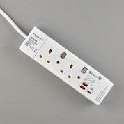 2位13A拖板12尺電源線 獨立開關 (2USBA + 1USBC) PD20W USB 充電器