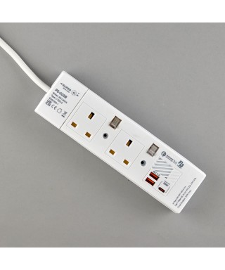 2位13A拖板12尺電源線 獨立開關 (2USBA + 1USBC) PD20W USB 充電器
