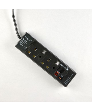 2位13A拖板6尺電源線 獨立開關 (2USBA + 1USBC) PD20W USB 充電器