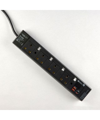 4位13A拖板6尺電源線 獨立開關 (2USBA + 1USBC) PD20W USB 充電器