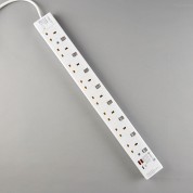 8位13A拖板12尺電源線 獨立開關 (2USBA + 1USBC) PD20W USB 充電器